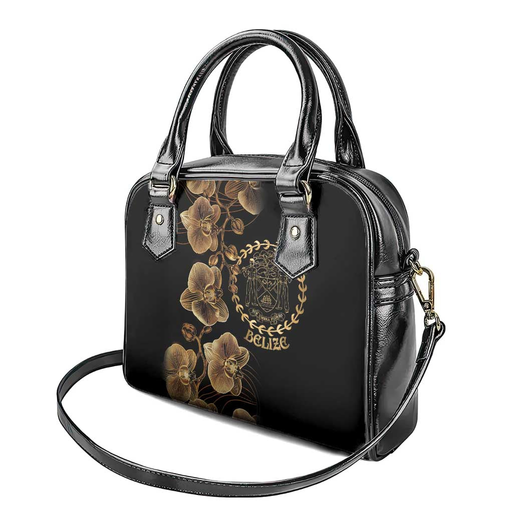 Belize Gold Orchid Shoulder Handbag Luxury Stylized LT01