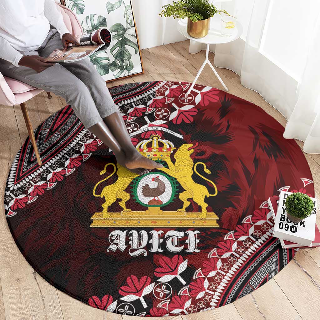 Anpi an Ayiti 18041806 Haiti Round Carpet Liberte ou la Mort! LT01