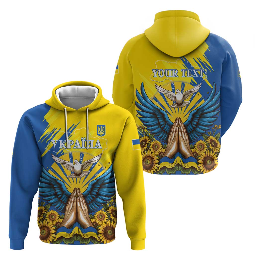 Ukraine Independence Day Hoodie Ukrainian Dove Sunflower LT01