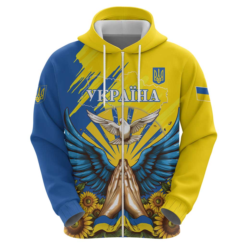 Ukraine Independence Day Hoodie Ukrainian Dove Sunflower LT01