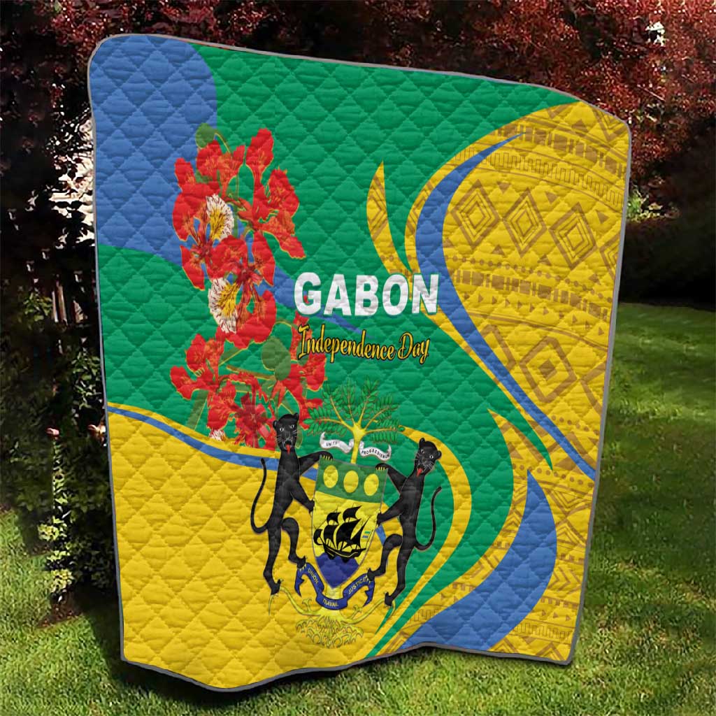 Gabon Independence Day Quilt Gabonaise Flamboyant African Pattern LT01