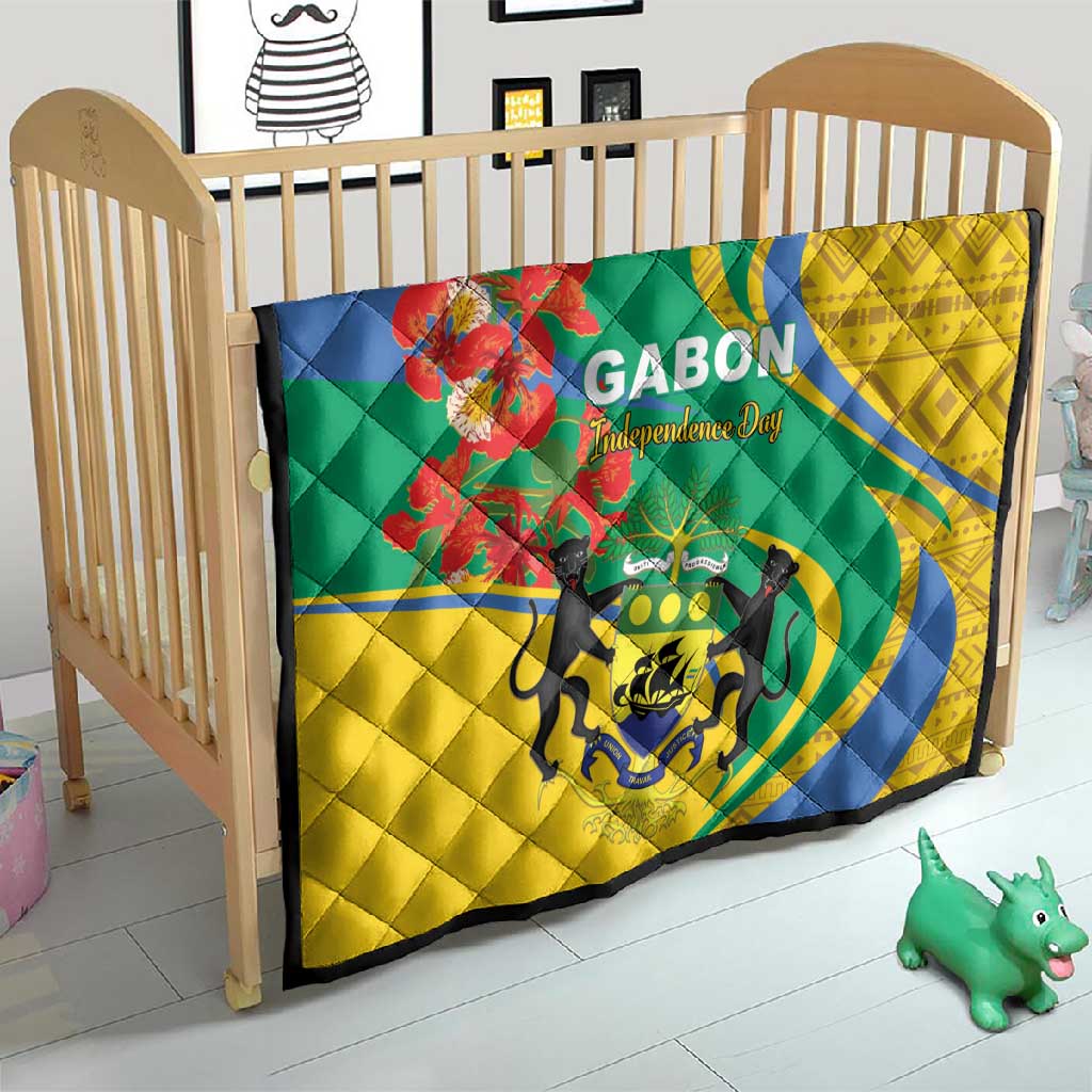 Gabon Independence Day Quilt Gabonaise Flamboyant African Pattern LT01