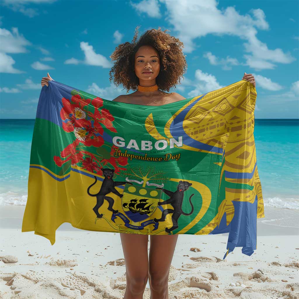Gabon Independence Day Sarong Gabonaise Flamboyant African Pattern LT01