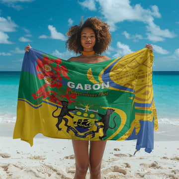 Gabon Independence Day Sarong Gabonaise Flamboyant African Pattern LT01