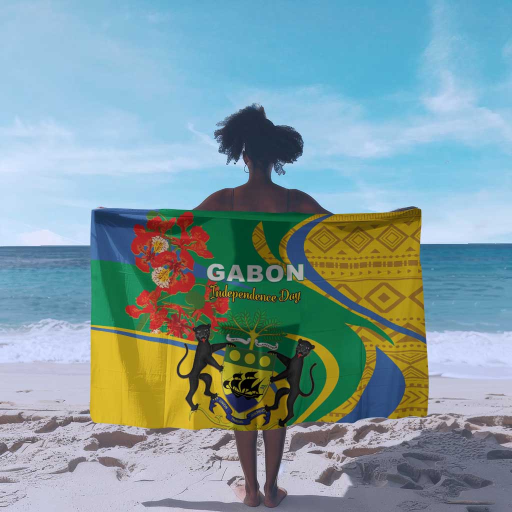 Gabon Independence Day Sarong Gabonaise Flamboyant African Pattern LT01