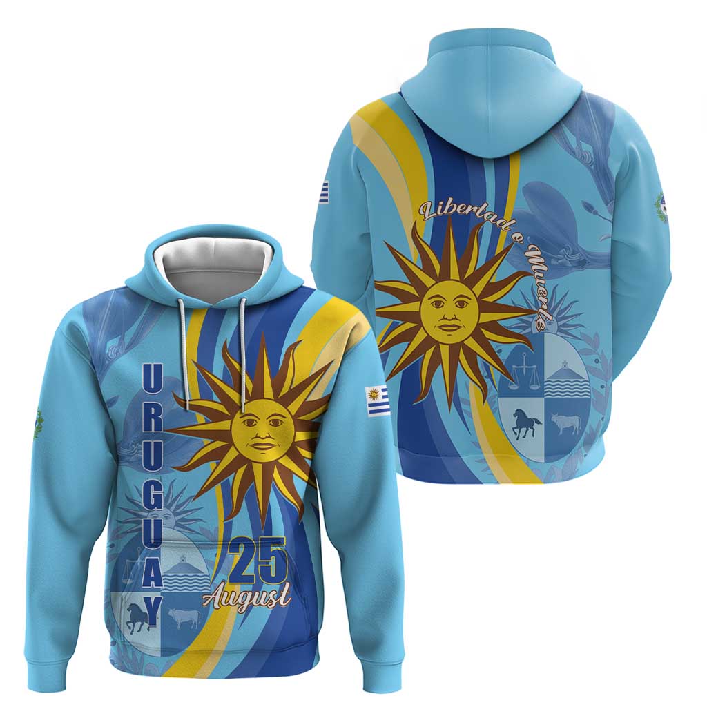Uruguay Independence Day Hoodie Sol de Mayo Erythrina Crista Galli LT01