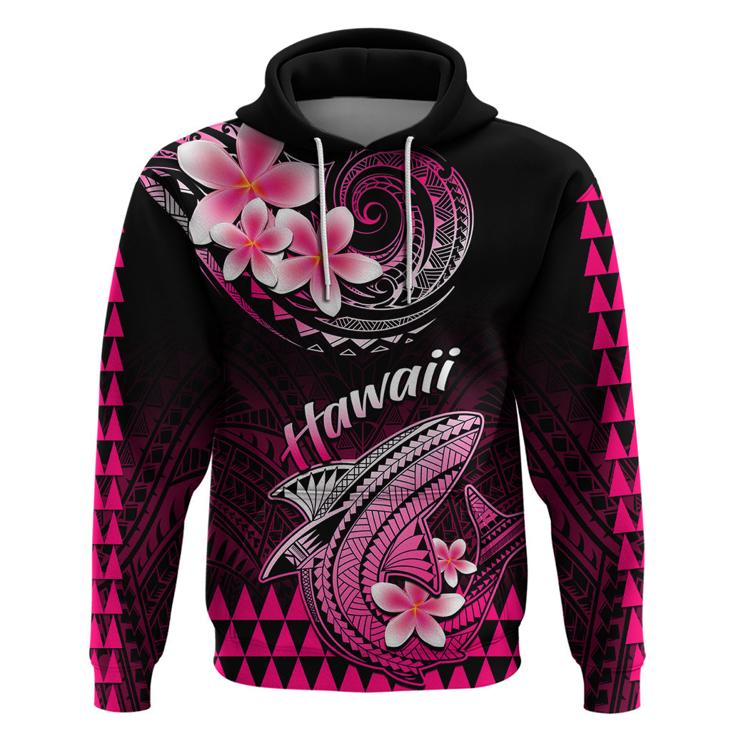 Hawaii Hoodie Polynesian Shark with Kakau Pink Version LT01