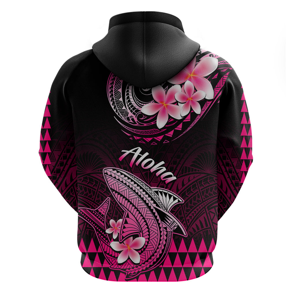 Hawaii Hoodie Polynesian Shark with Kakau Pink Version LT01