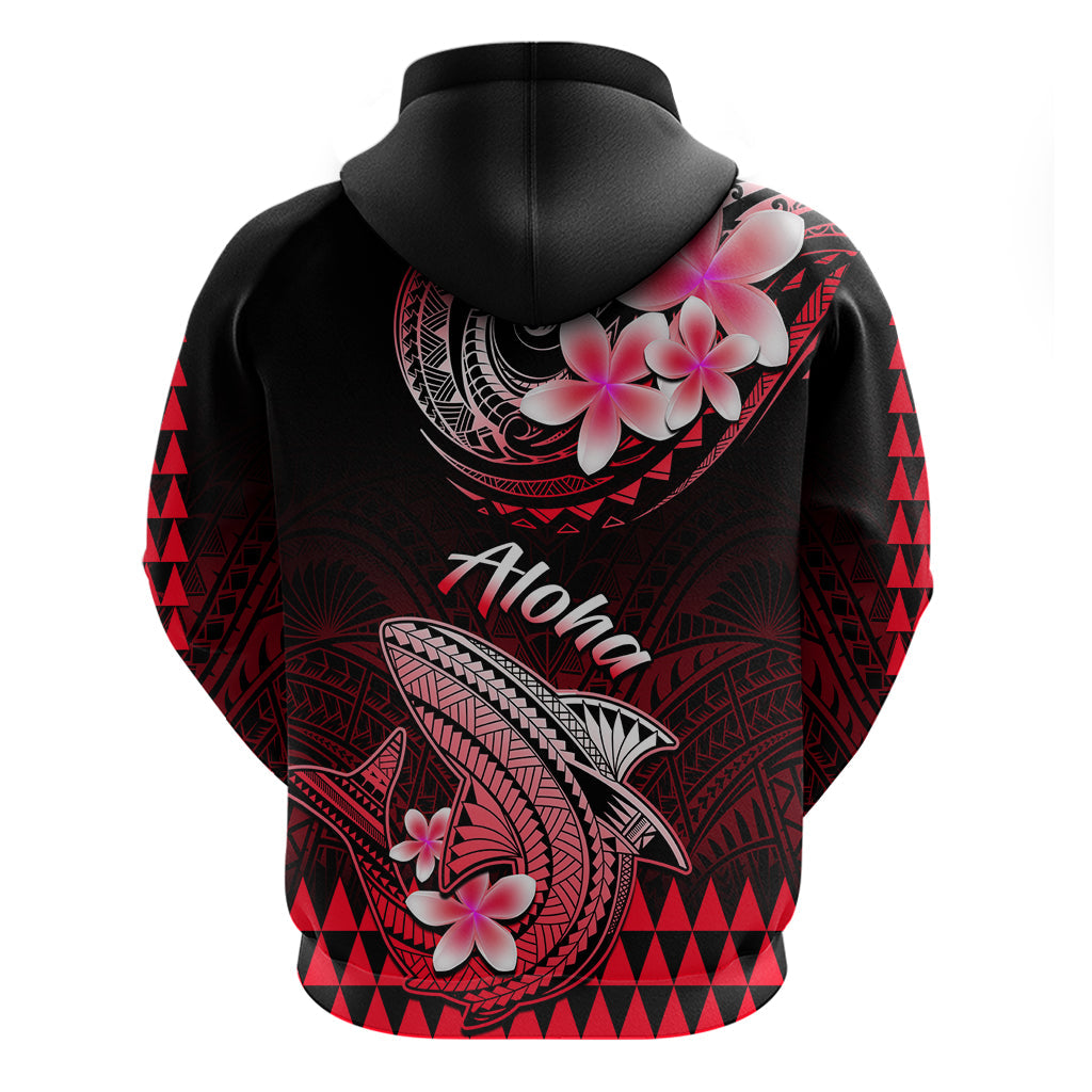 Hawaii Hoodie Polynesian Shark with Kakau Red Version LT01