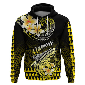 Hawaii Hoodie Polynesian Shark with Kakau Yellow Version LT01