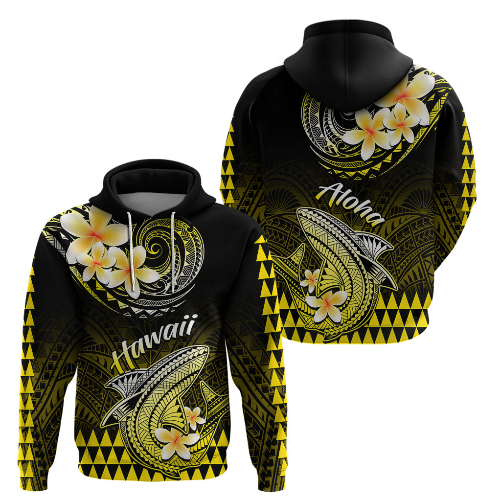Hawaii Hoodie Polynesian Shark with Kakau Yellow Version LT01