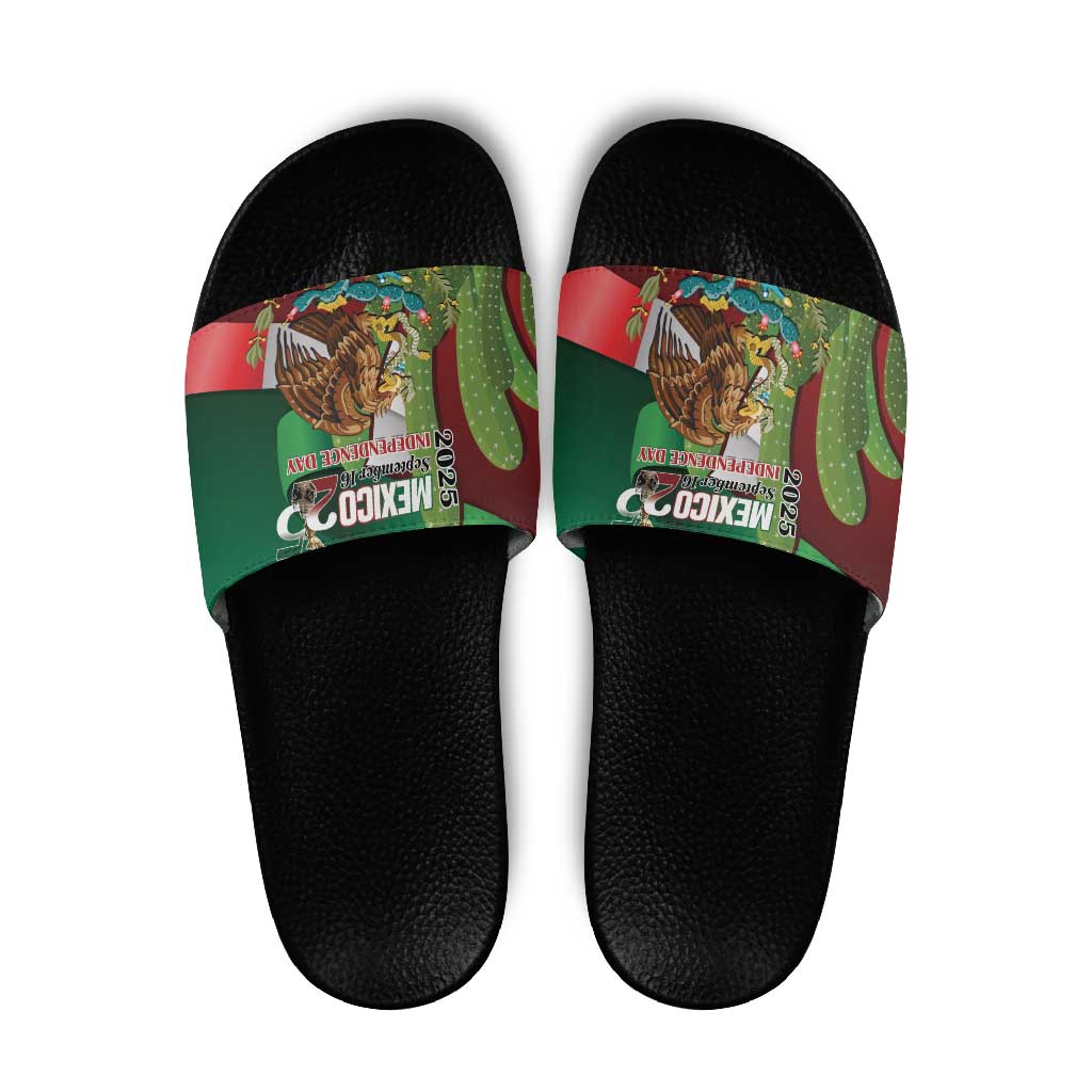 Mexico Independence Day 2025 Slide Sandals 215th Anniversary Estados Unidos Mexicanos LT01