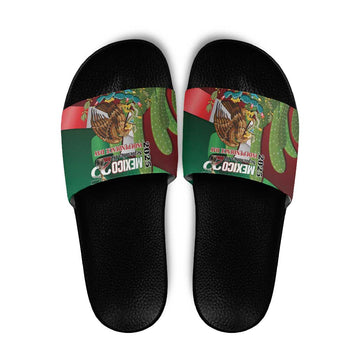 Mexico Independence Day 2025 Slide Sandals 215th Anniversary Estados Unidos Mexicanos LT01