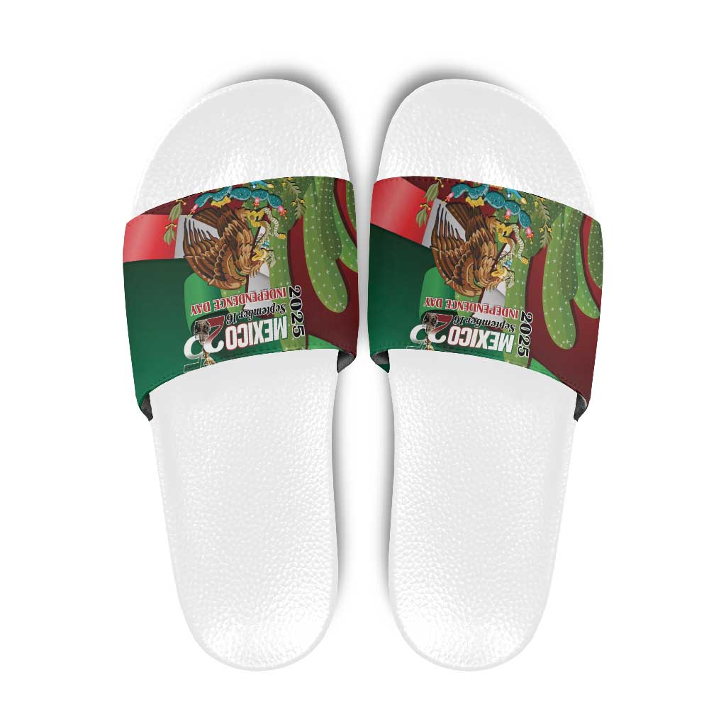 Mexico Independence Day 2025 Slide Sandals 215th Anniversary Estados Unidos Mexicanos LT01