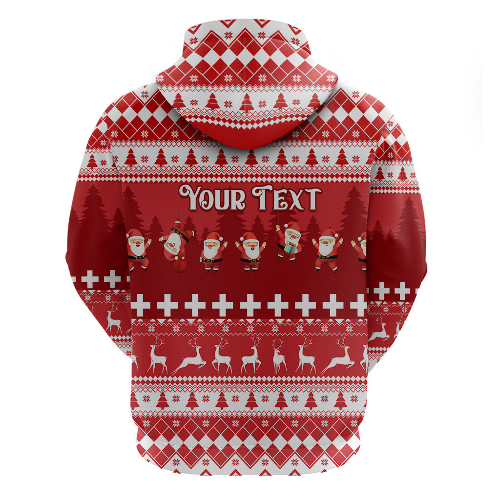 Custom Switzerland Christmas Hoodie Merry Christmas Funny Santa Claus LT01