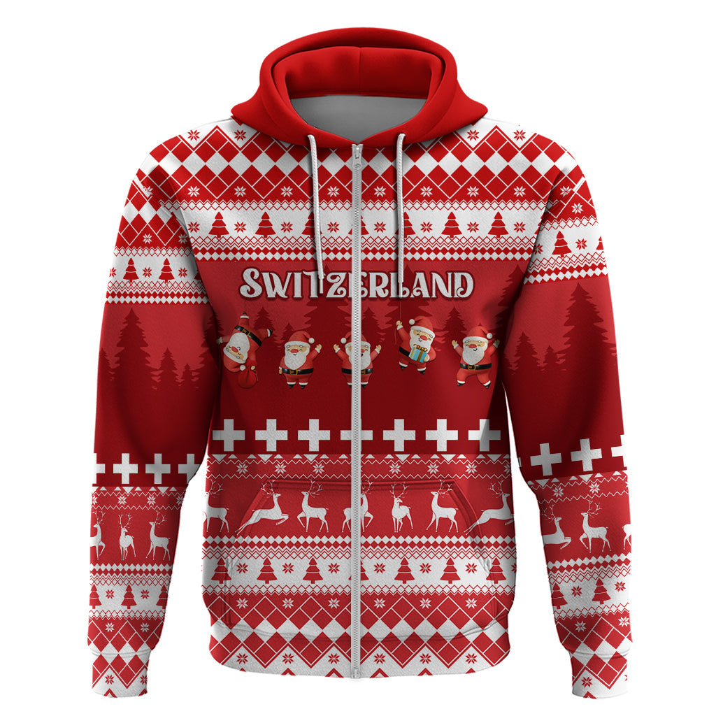Custom Switzerland Christmas Hoodie Merry Christmas Funny Santa Claus LT01