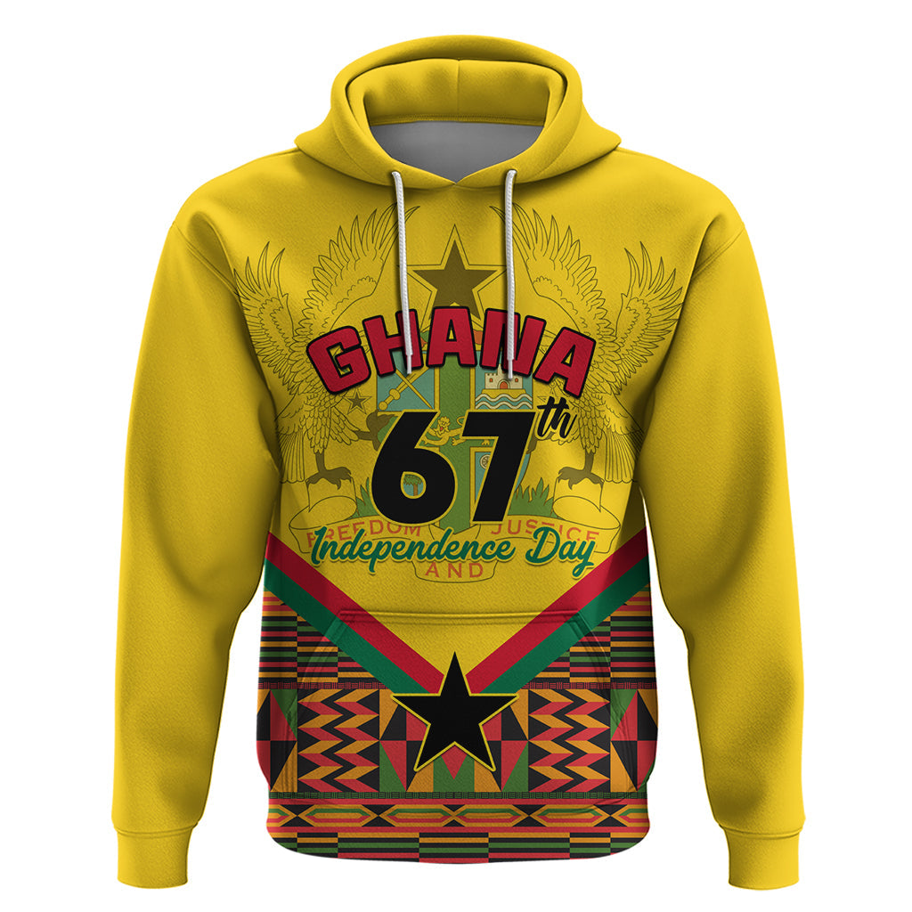 Ghana Independence Day Hoodie Freedom and Justice African Pattern LT01