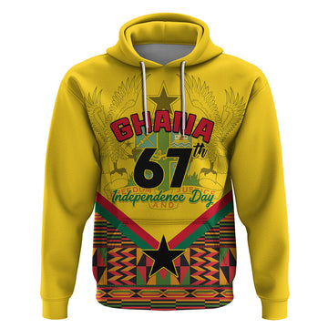 Ghana Independence Day Hoodie Freedom and Justice African Pattern LT01
