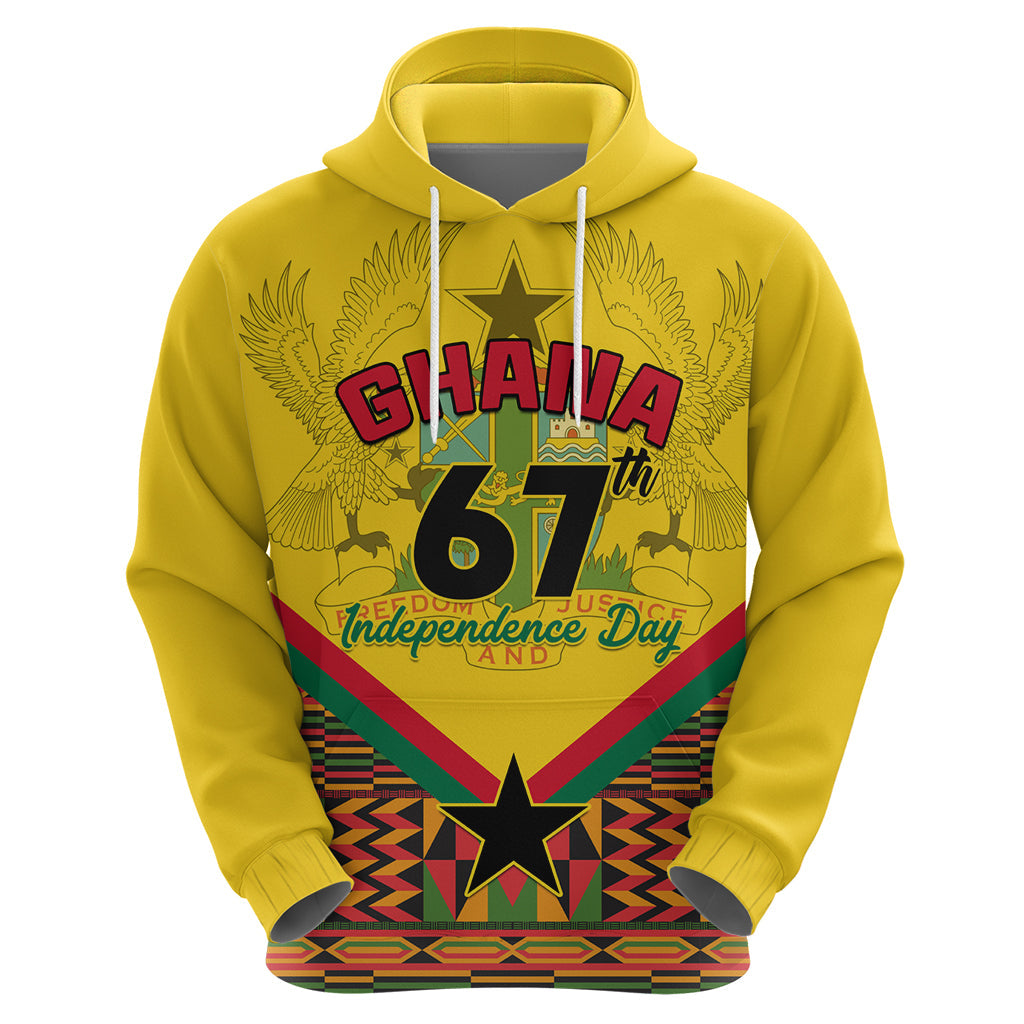 Ghana Independence Day Hoodie Freedom and Justice African Pattern LT01