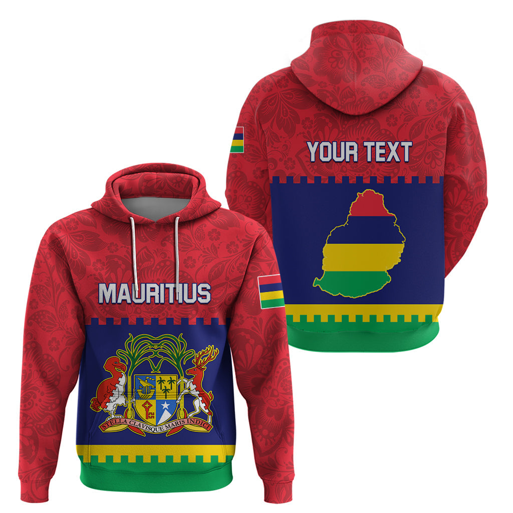 Mauritius Independence Day Hoodie Stella Clavisque Maris Indici Foral Pattern LT01