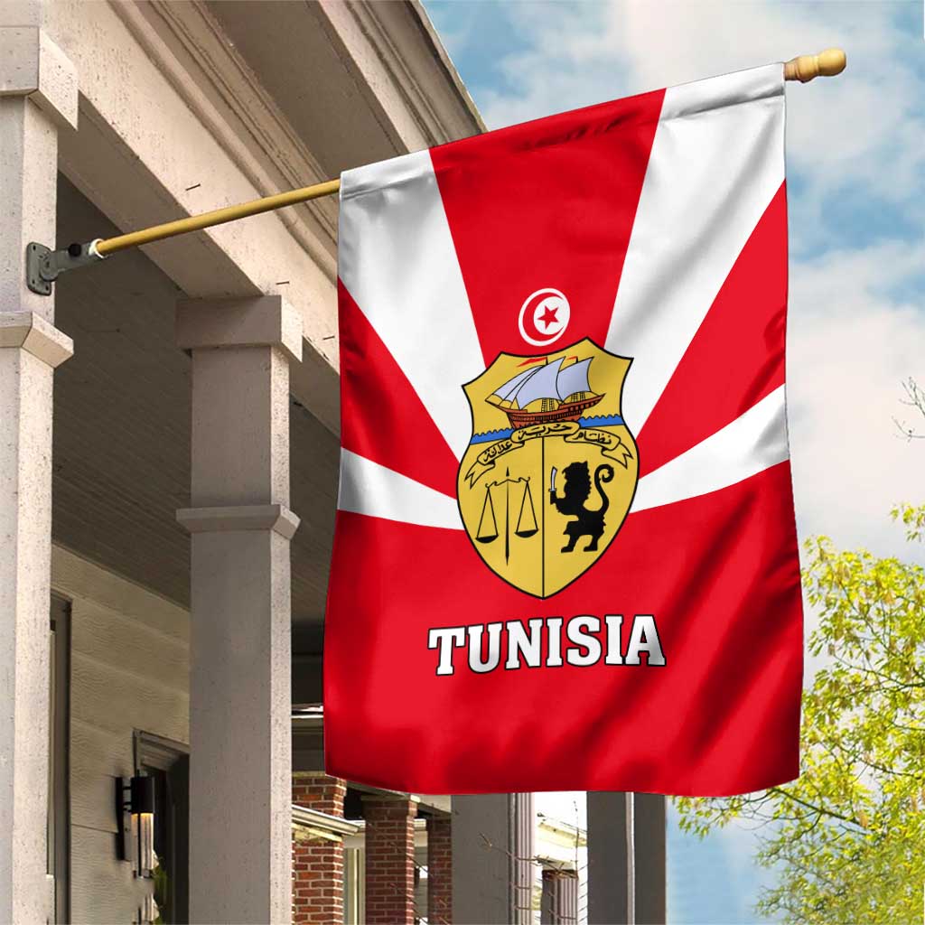 Tunisia Independence Day Garden Flag with Coat of Arms and Flag Style LT01