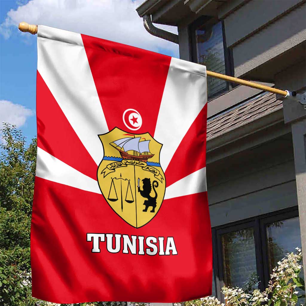 Tunisia Independence Day Garden Flag with Coat of Arms and Flag Style LT01