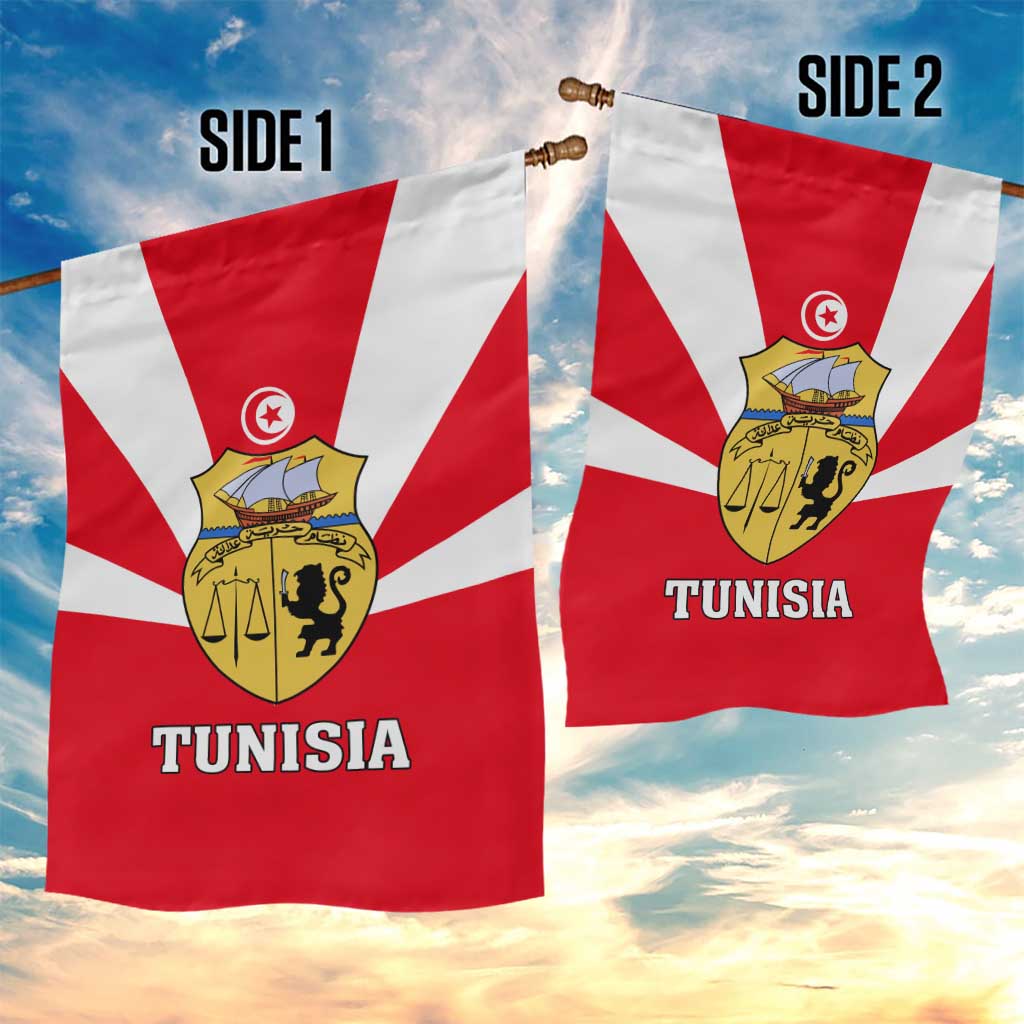 Tunisia Independence Day Garden Flag with Coat of Arms and Flag Style LT01