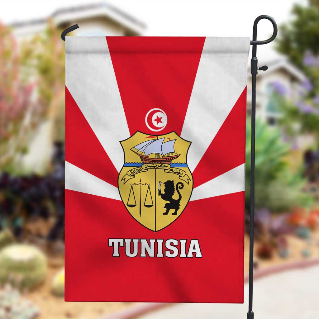 Tunisia Independence Day Garden Flag with Coat of Arms and Flag Style LT01