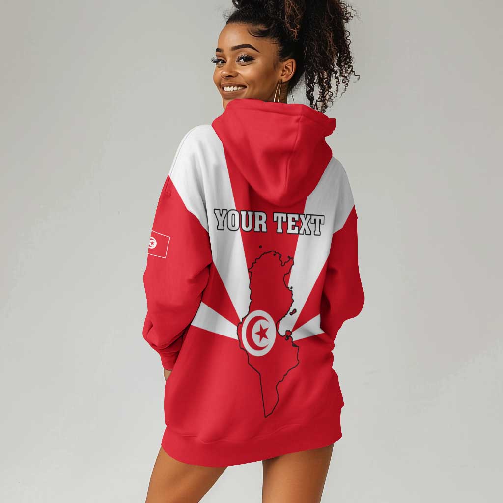 Tunisia Independence Day Hoodie Dress with Coat of Arms and Flag Style LT01