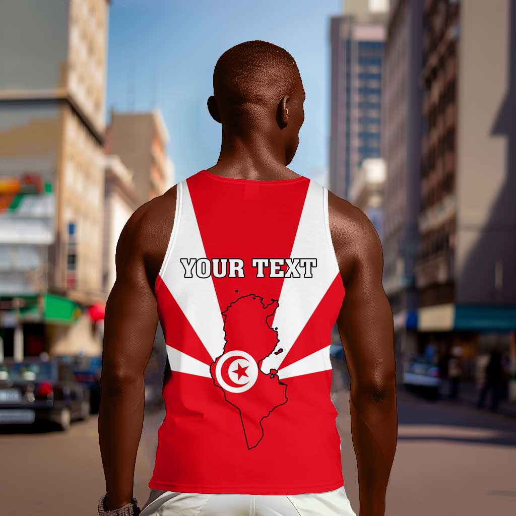 Tunisia Independence Day Men Tank Top with Coat of Arms and Flag Style LT01