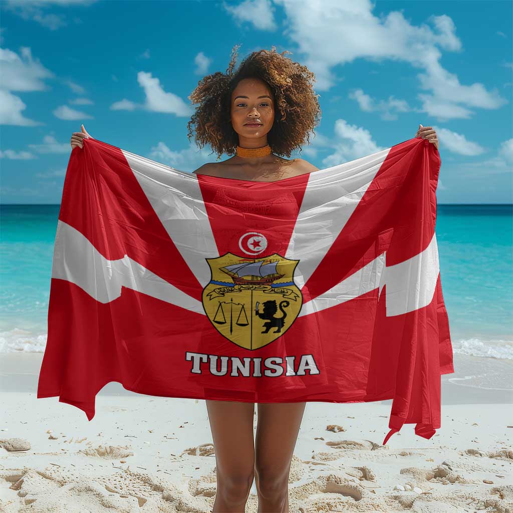 Tunisia Independence Day Sarong with Coat of Arms and Flag Style LT01