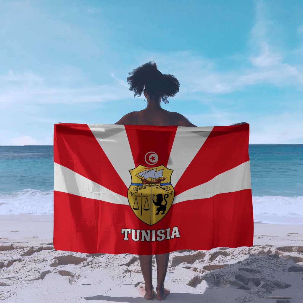 Tunisia Independence Day Sarong with Coat of Arms and Flag Style LT01