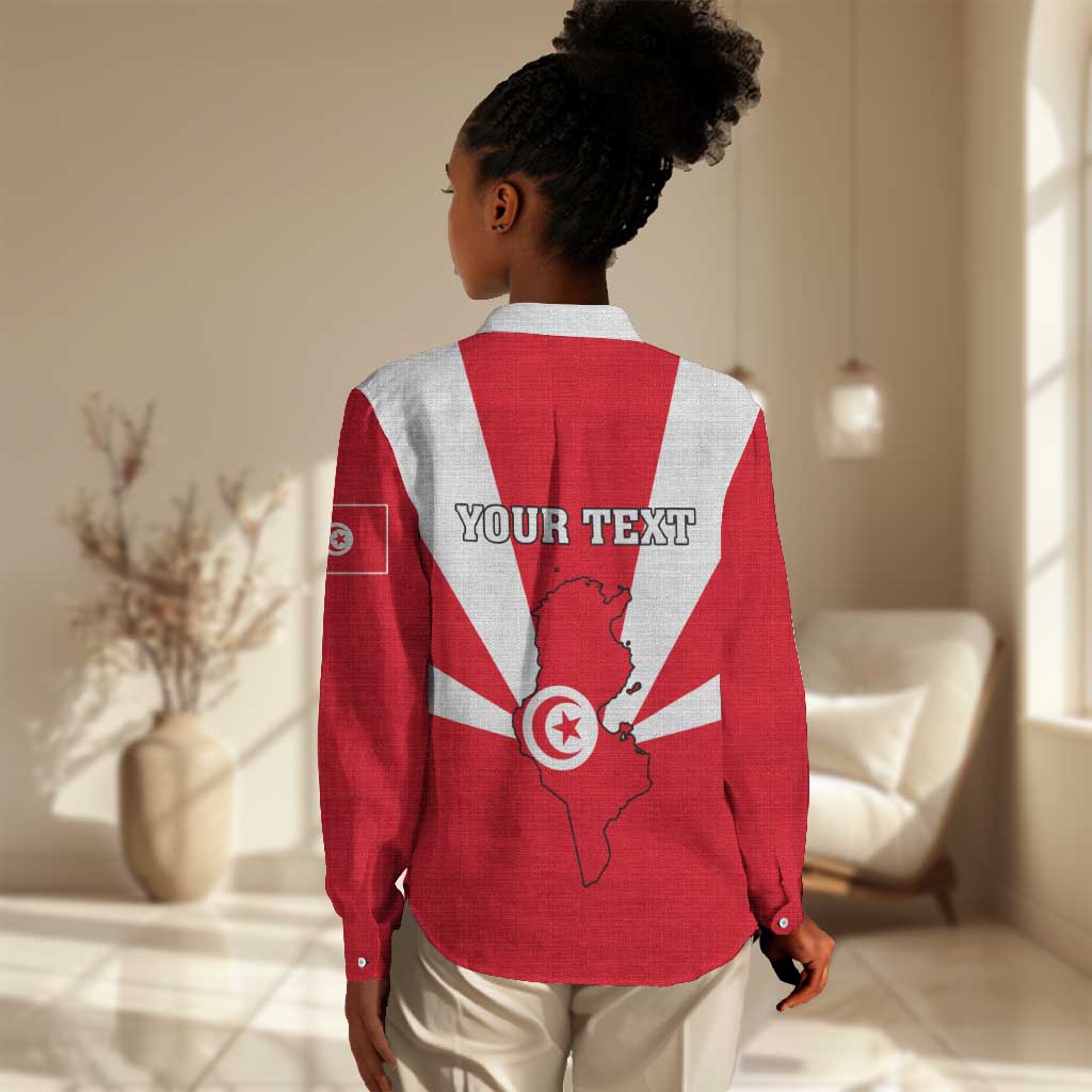 Tunisia Independence Day Women Casual Shirt with Coat of Arms and Flag Style LT01