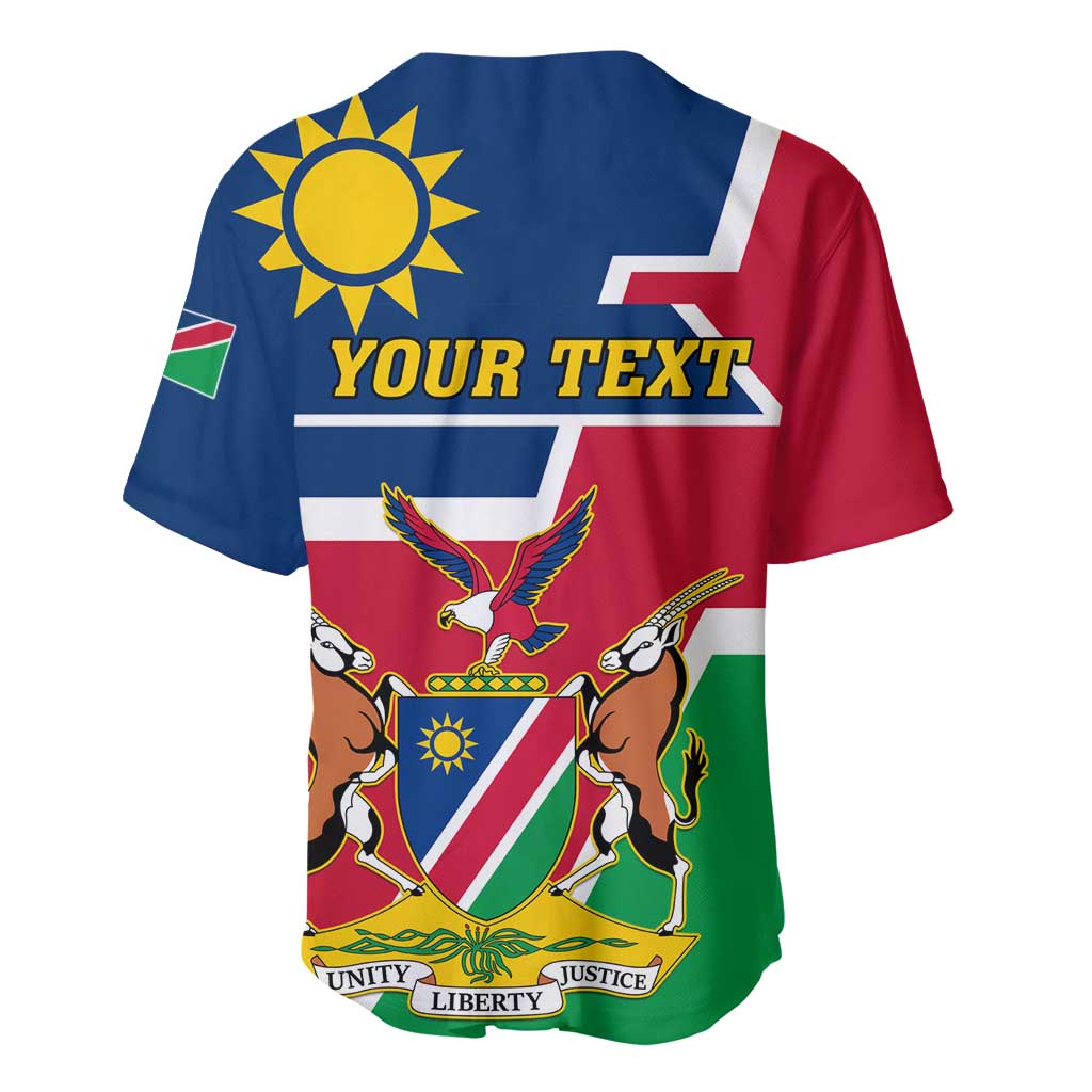 Namibia Independence Day Baseball Jersey with Coat of Arms in Unique Style LT01