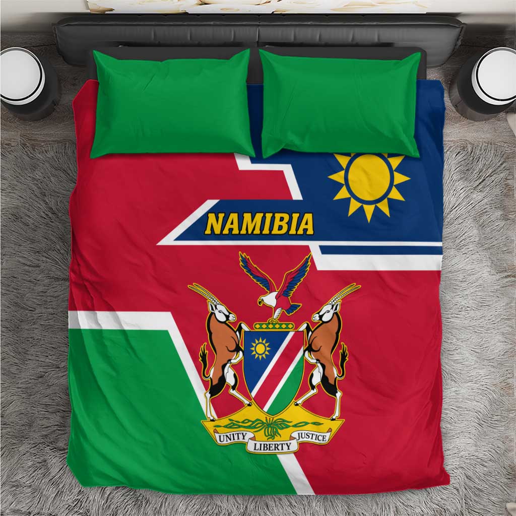 Namibia Independence Day Bedding Set with Coat of Arms in Unique Style LT01