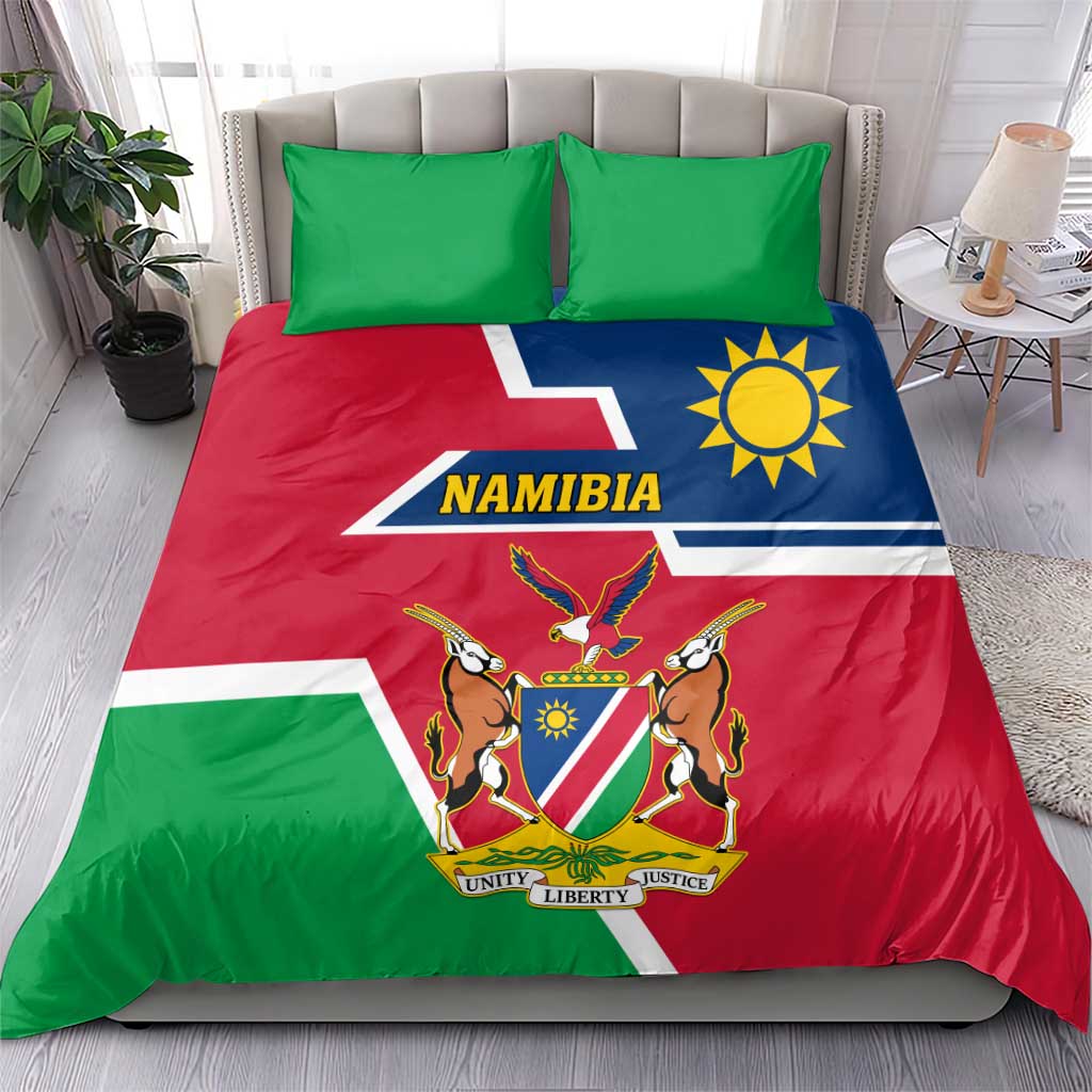 Namibia Independence Day Bedding Set with Coat of Arms in Unique Style LT01