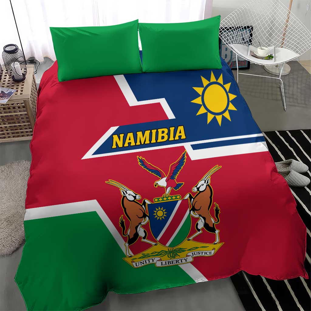 Namibia Independence Day Bedding Set with Coat of Arms in Unique Style LT01