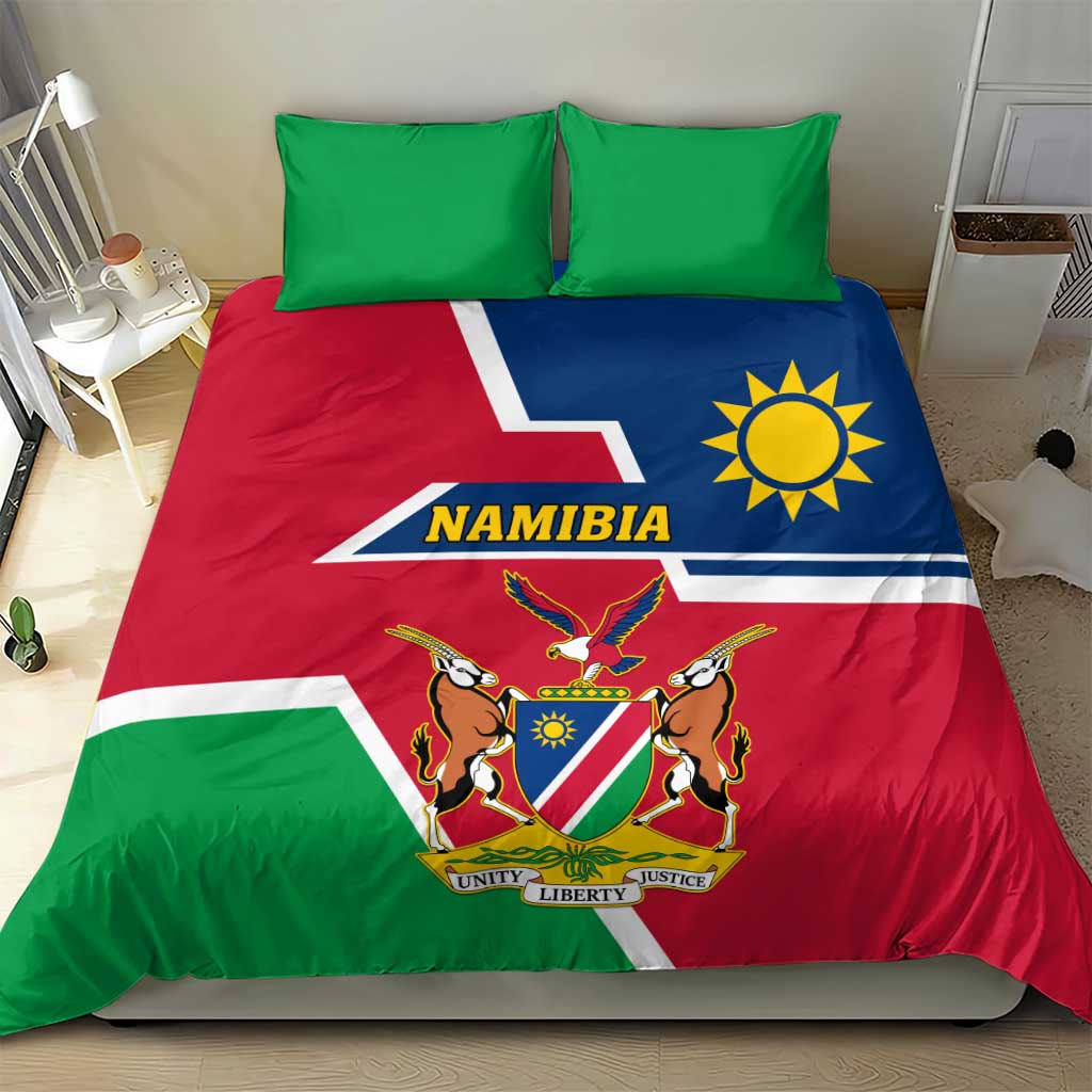 Namibia Independence Day Bedding Set with Coat of Arms in Unique Style LT01