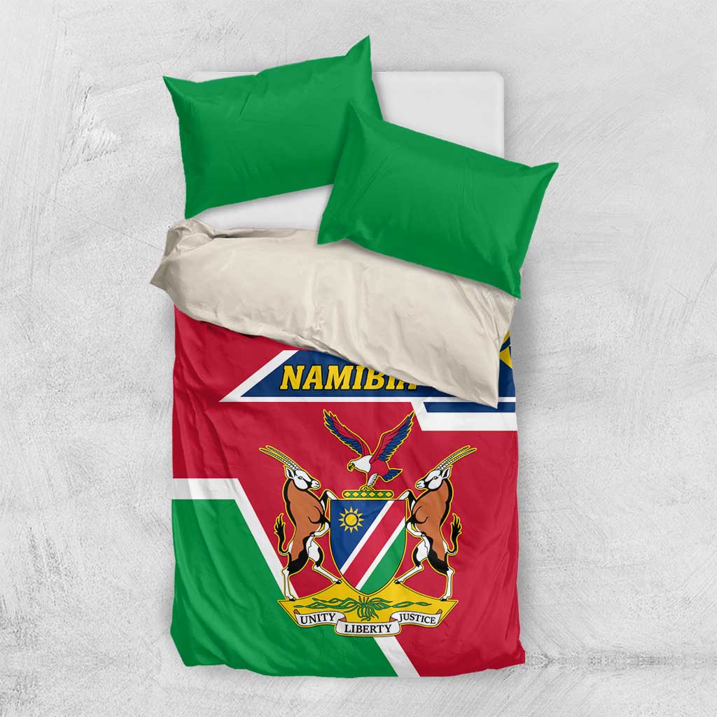 Namibia Independence Day Bedding Set with Coat of Arms in Unique Style LT01