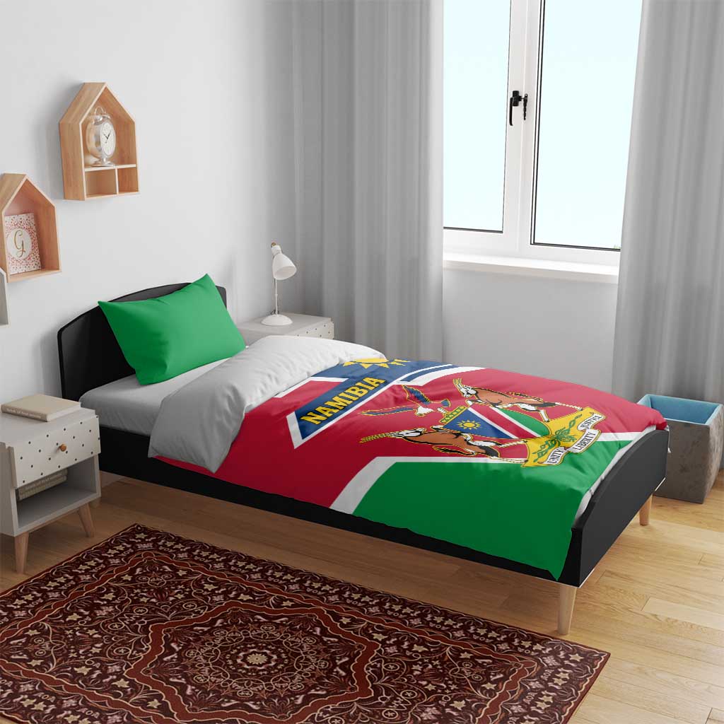 Namibia Independence Day Bedding Set with Coat of Arms in Unique Style LT01