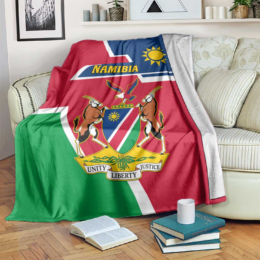 Namibia Independence Day Blanket with Coat of Arms in Unique Style LT01