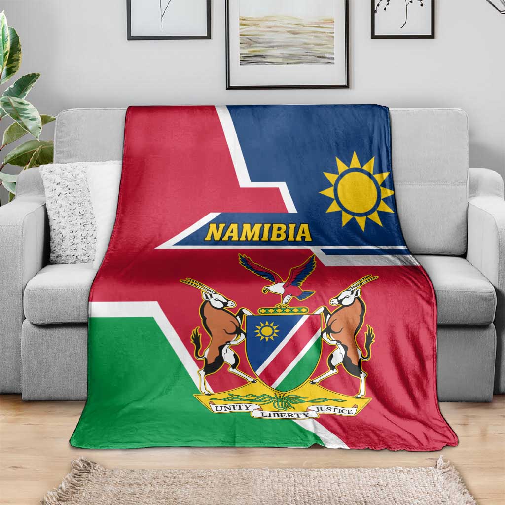 Namibia Independence Day Blanket with Coat of Arms in Unique Style LT01