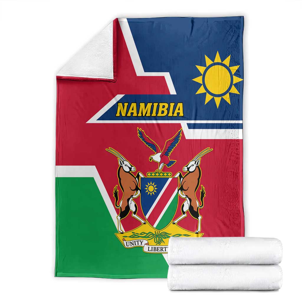 Namibia Independence Day Blanket with Coat of Arms in Unique Style LT01