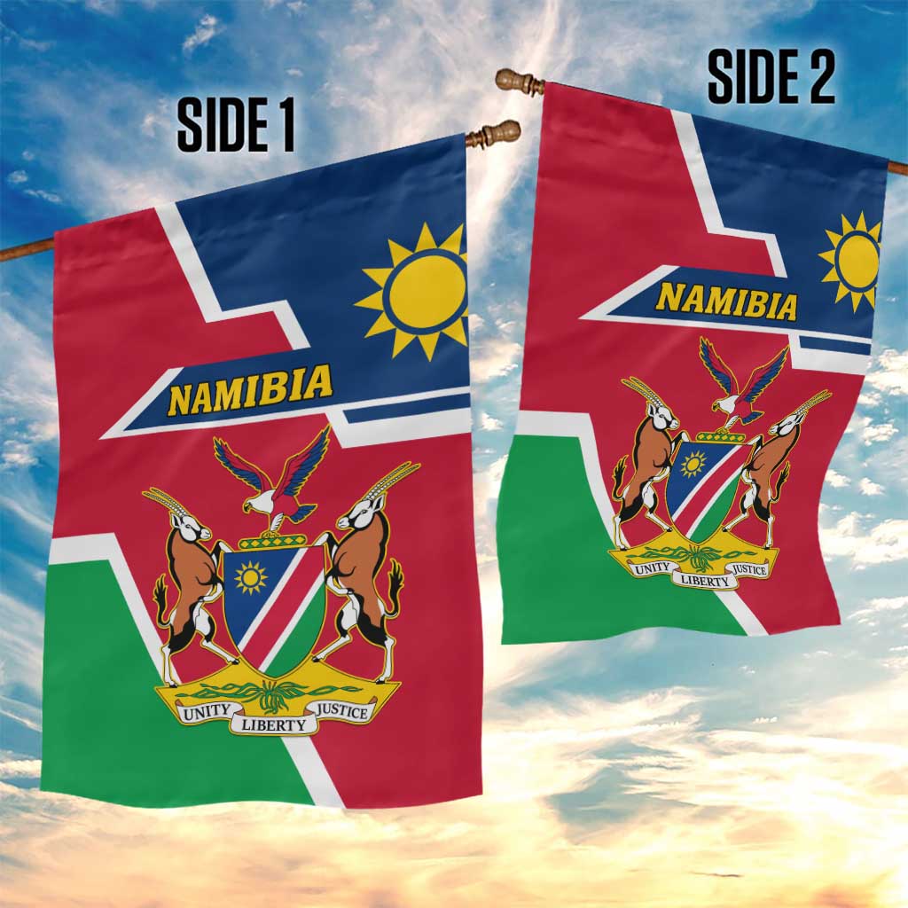 Namibia Independence Day Garden Flag with Coat of Arms in Unique Style LT01