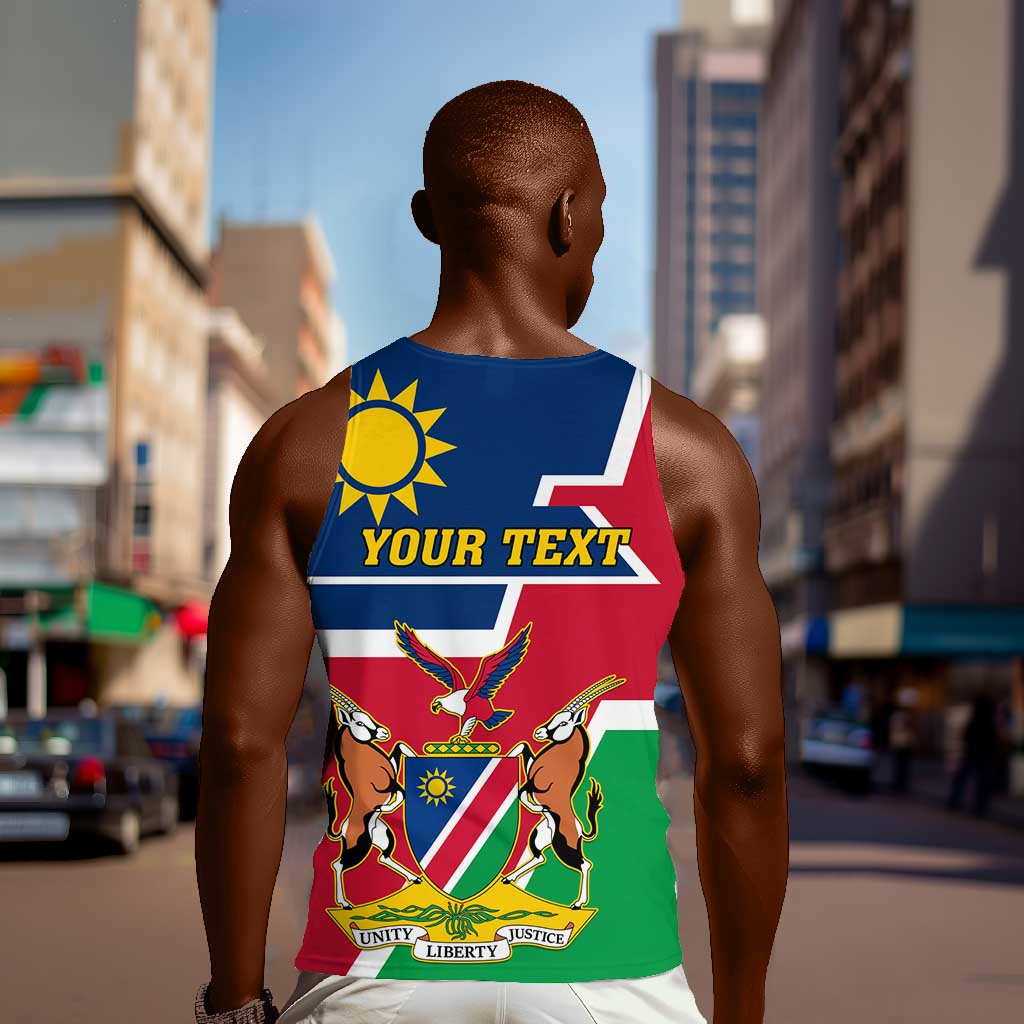 Namibia Independence Day Men Tank Top with Coat of Arms in Unique Style LT01