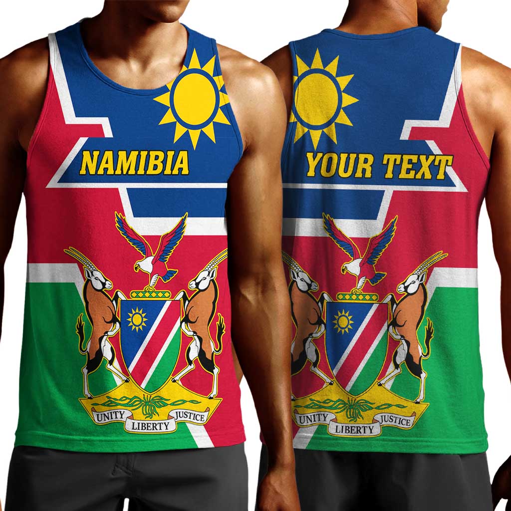 Namibia Independence Day Men Tank Top with Coat of Arms in Unique Style LT01