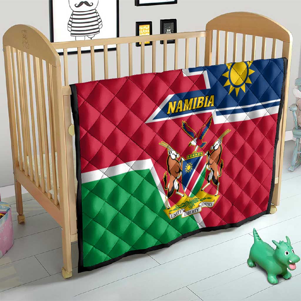 Namibia Independence Day Quilt with Coat of Arms in Unique Style LT01