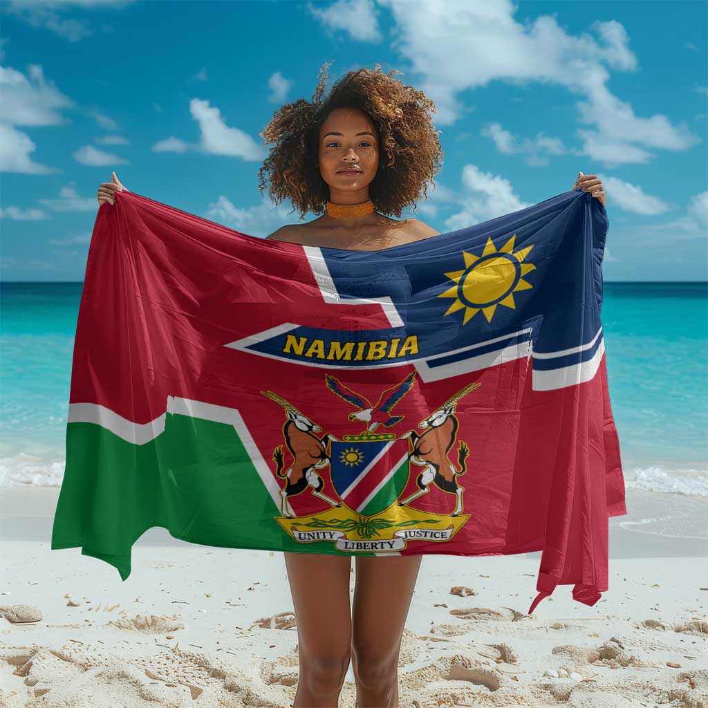 Namibia Independence Day Sarong with Coat of Arms in Unique Style LT01