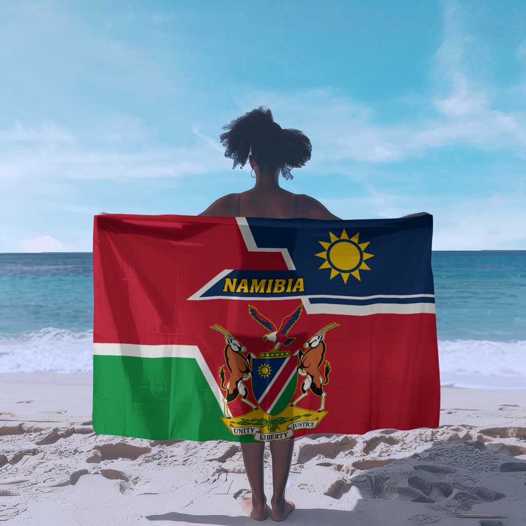 Namibia Independence Day Sarong with Coat of Arms in Unique Style LT01
