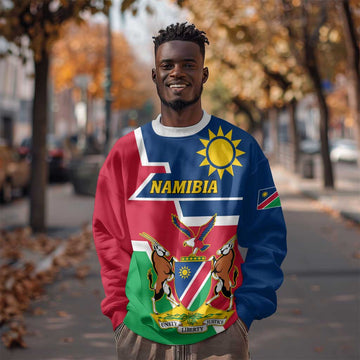 Namibia Independence Day Sweatshirt with Coat of Arms in Unique Style LT01